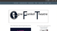 Desktop Screenshot of genefrankeltheatre.com